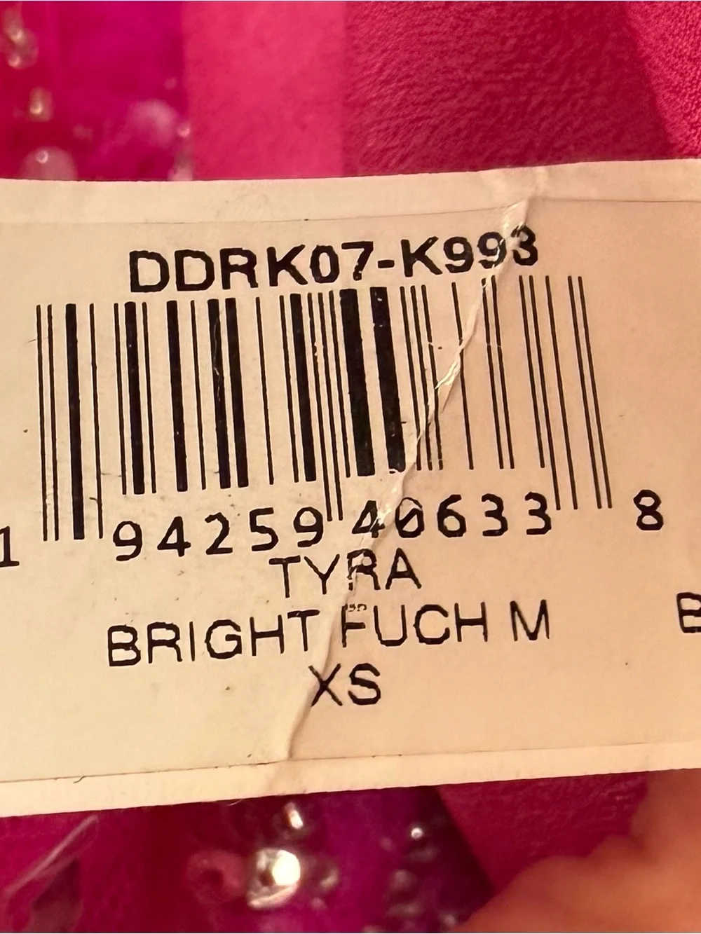 Dress The Population Tyra Bright Fuchsia Square Neck Sequined Dress Size XS Gown - Picture 7 of 9